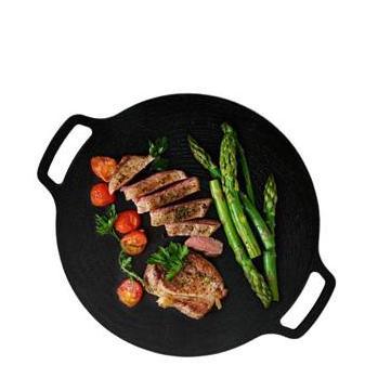 bara_vans - wajan konduksi panggangan jumbo 34cm wajan besi bbq korea anti lengket alat keramik pan 