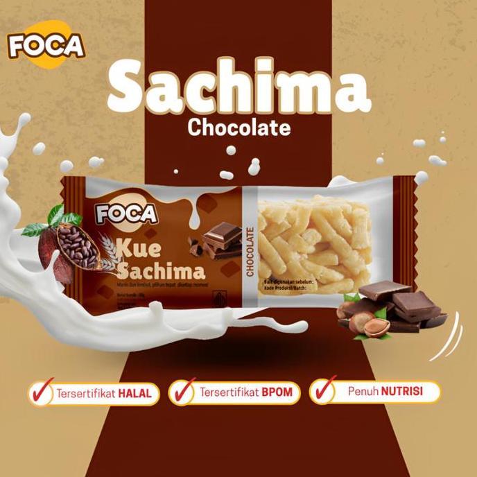 Foca Kue Sachima- Kue Manis Lembut, Legit, Cemilan Sachima 5 Varian Rasa ( Egg Milk, Caramel, Strawb