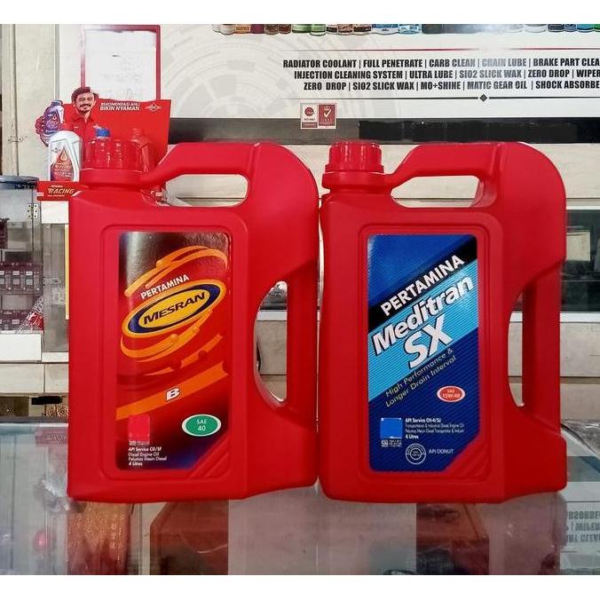 Mich- Pertamina Mesran & Meditran Pelumas Mesin Diesel Kemasan Isi 1L & Galon , Mesran B40 , Meditra