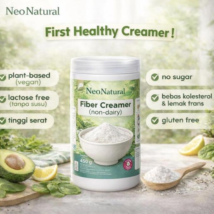 Natural Fiber Creamer 500Gr Creamer Sehat Plant Based | No Sugar | Non Dairy | Tinggi Serat |Creamer