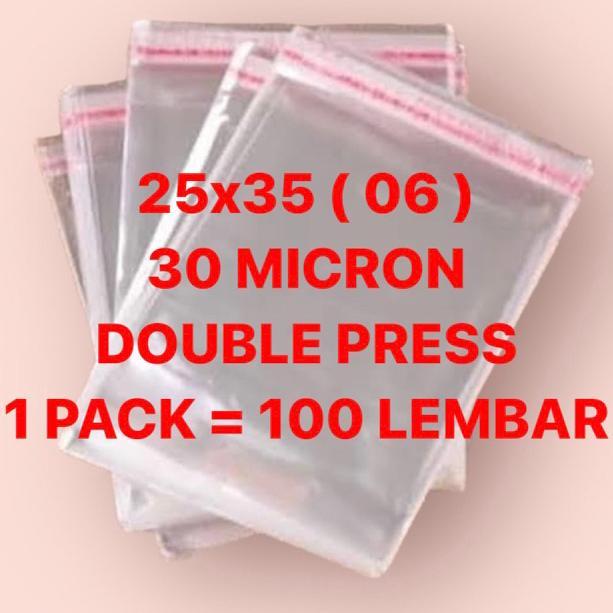 25X35 06 30 Micron 100 Lembar | Plastik Opp Seal Baju Pakaian Dewasa