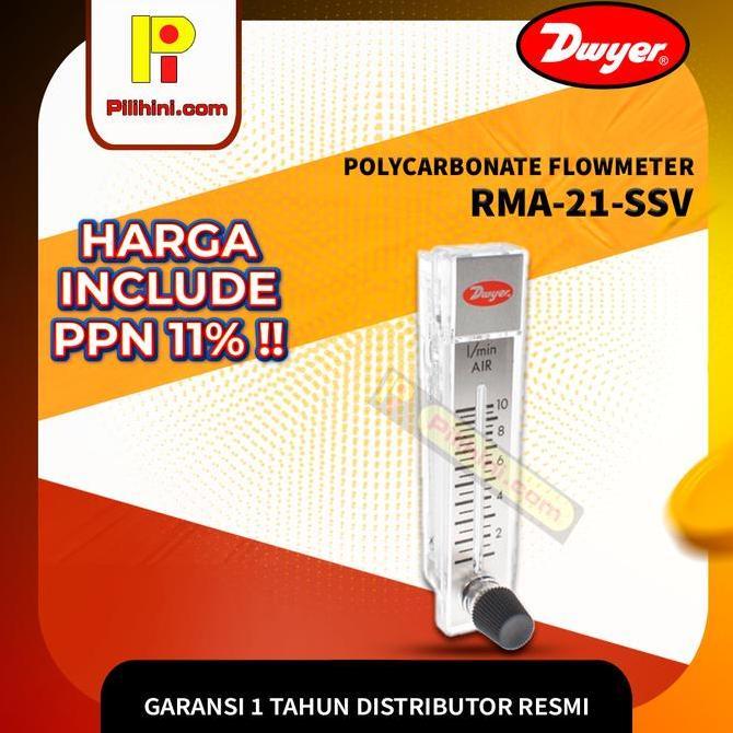 Dwyer RMA-21-SSV Rate-Master Polycarbonate Flowmeter