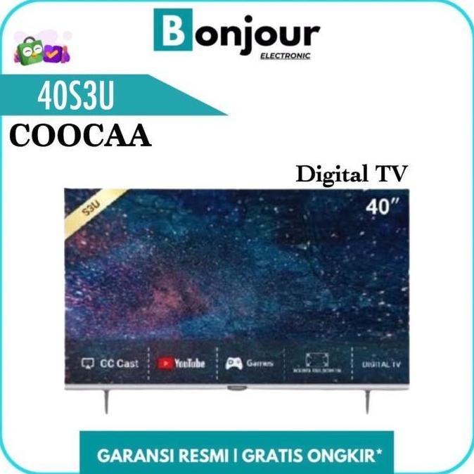 LED TV 40 Inch Model 40S3U Coocaa Smart TV Digital 40 [ORIGINAL]