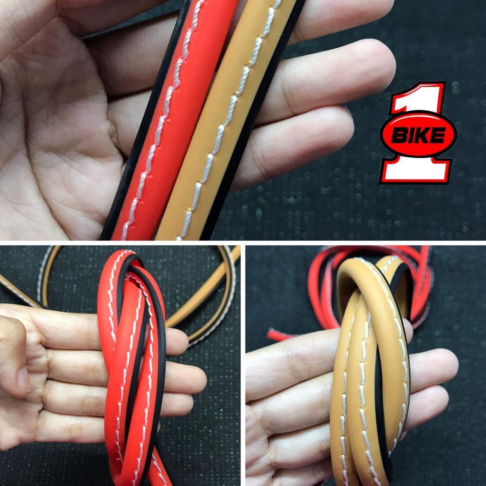 Lis karet helm/motor/mobil/perlengkapan rumah tangga 2 warna jahit / list Helm