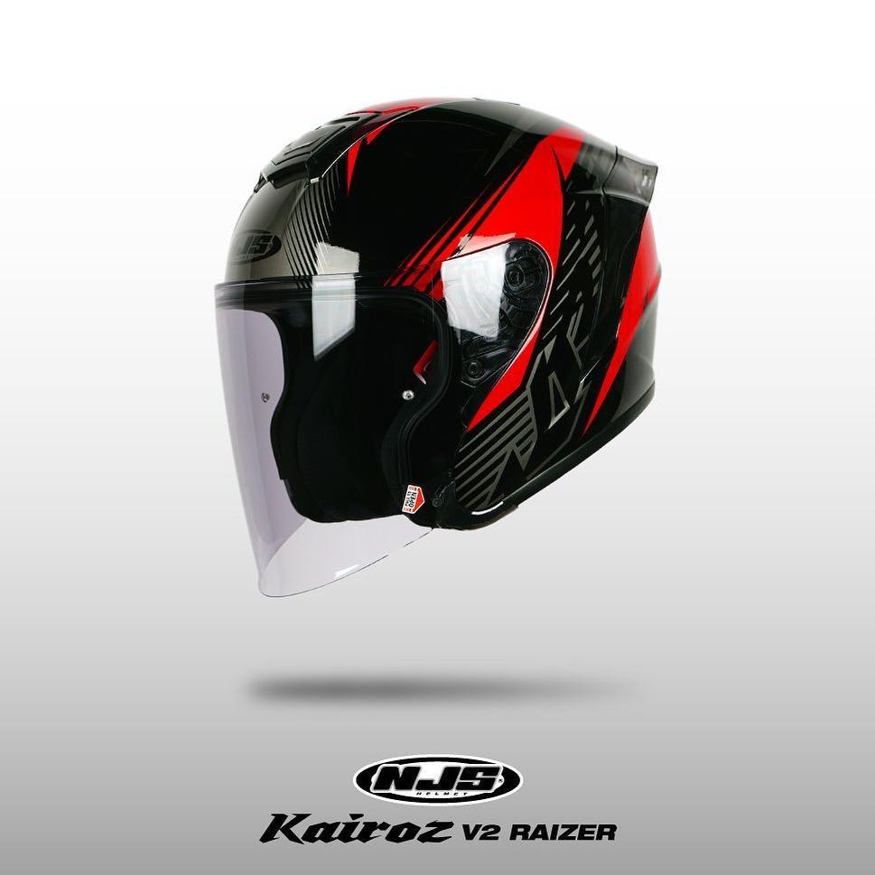 NJS KAIROZ V2 RAIZER - Helm Half Face | NJS Kairoz | Kairoz Motif | RAIZER | NJS Ori | Kairoz Ori | 