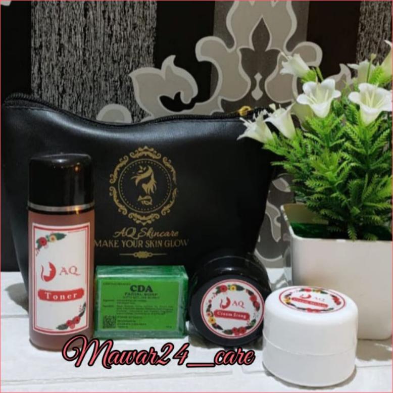 BISA COD PAKET LENGKAP CREAM KRIM AQ ORIGINAL SKIN CARE SKINCARE PELEMBAB WAJAH GLOW GLOWING
