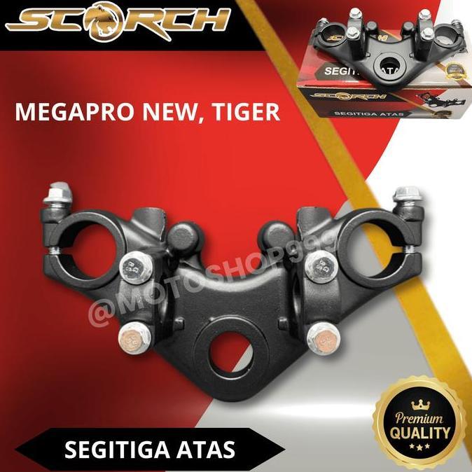 Segitiga Atas Megapro New Dudukan Stang Megapro, Tiger | Scorch Terbatas
