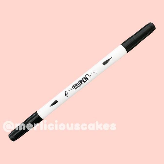 Disc- Black My Flavor Edible Pen Marker Dual Tips Halal