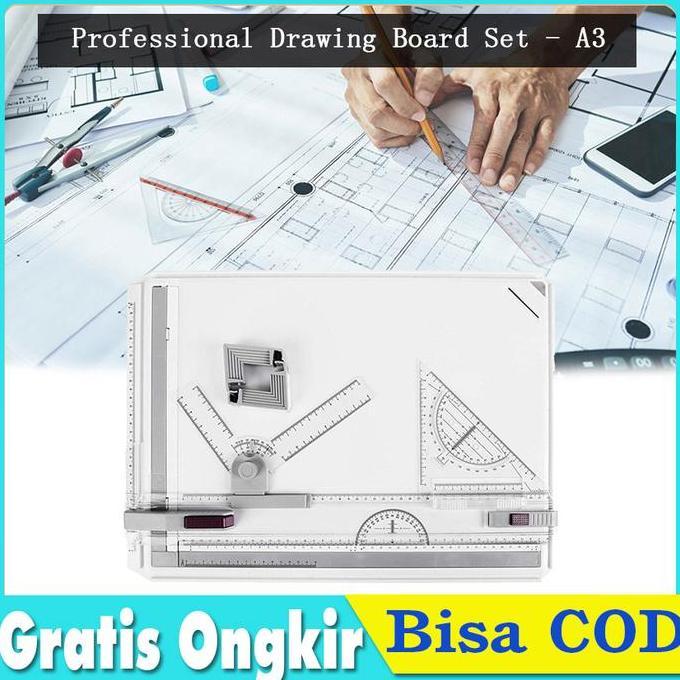 SWALLOWTAIL Professional Meja Gambar Arsitek A3 Drawing Board A3