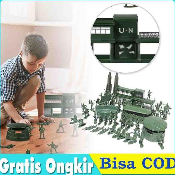 SWALLOWTAIL 56pcs 5cm army men soldier figures Set mainan edukasi anak
