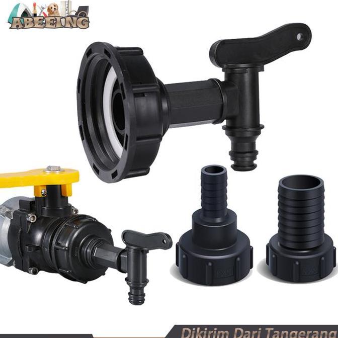 JHONXIE Konektor Tangki IBC Tutup Kran IBC S60x6 IBC Tank Adapter Kran Ke Drat Luar Kran Air Adaptor