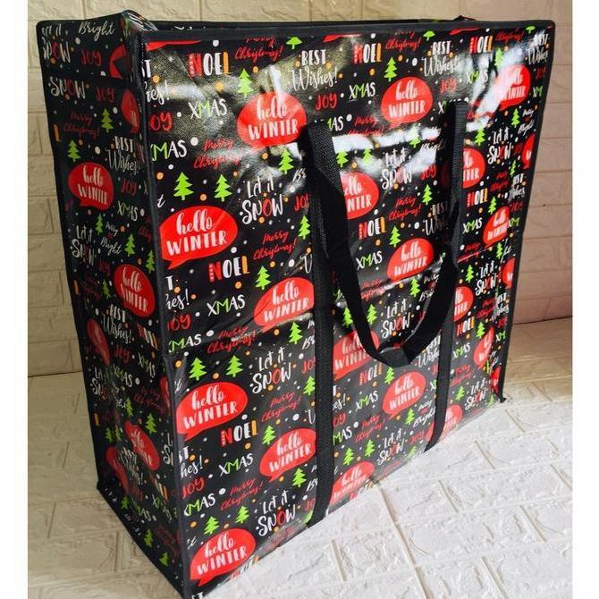 Baru- Tas Laundry Karung Jumbo Super Jumbo Bahan Terpal Karakter Tebal Anti Air Motif Random Tas Bel
