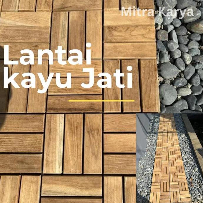 Decking Tile Lantai Kayu Jati/Lantai bongkar-Pasang