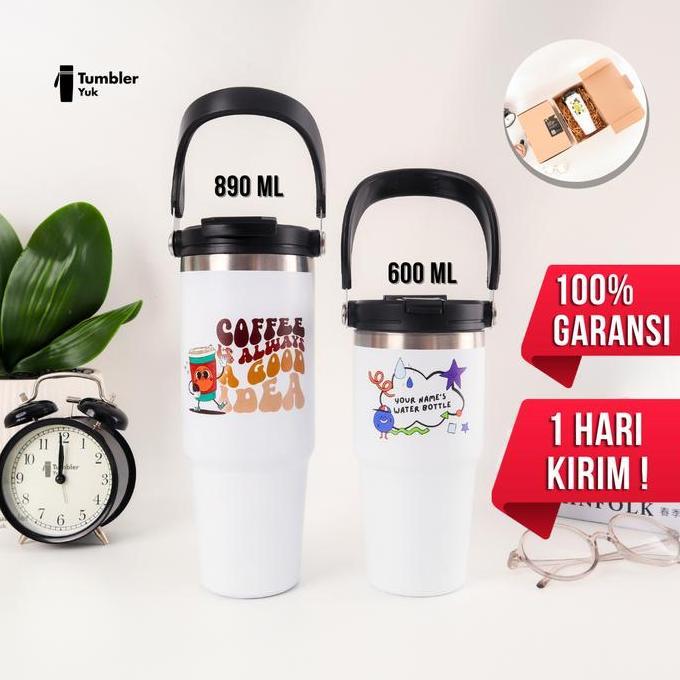 Dispo- Tumbler Custom Tyeso Stainless 890Ml 600Ml Termos Botol Minum Kopi Tahan Panas & Dingin Bpa F