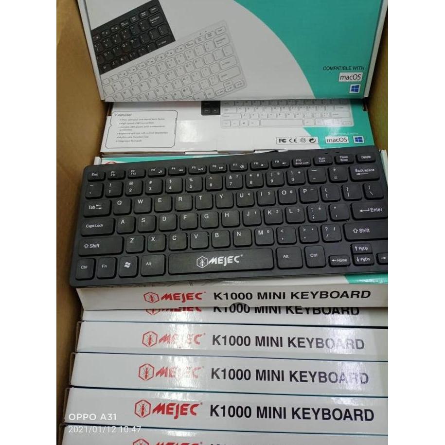 KEYBOARD MINI USB K1000 SUPPORT WINDOS AND MAC TERBAIK