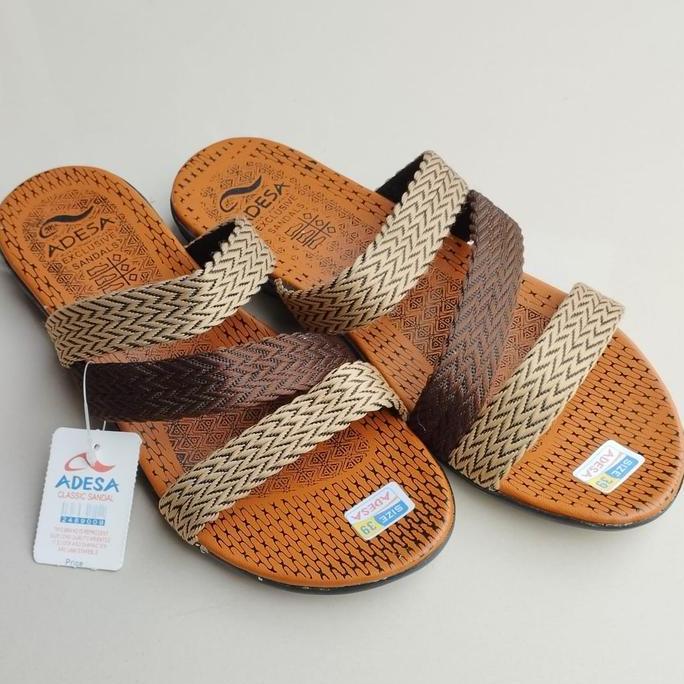 Shoes- Adesa Sandal Nita Turkey Slop Slempang Sendal Teplek Nita Sendal Cewek Flat Teplek Silang Vir