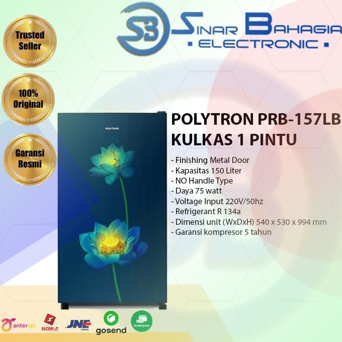 Polytron PRB-157LB Kulkas 1 Pintu (New) (Khusus Bandung)