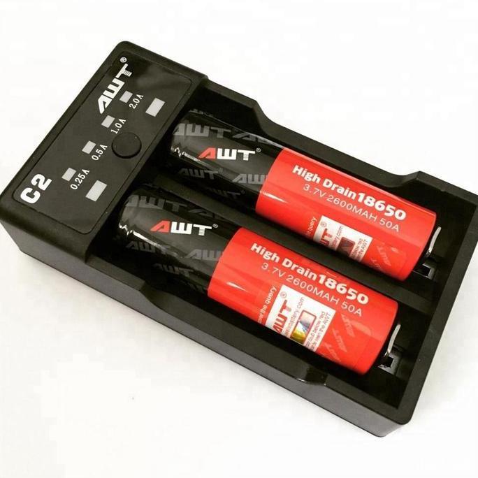 AWT C2 li-ion battery charger awt A2 fast charging battery charger for 18650 21700 20700 batteries L