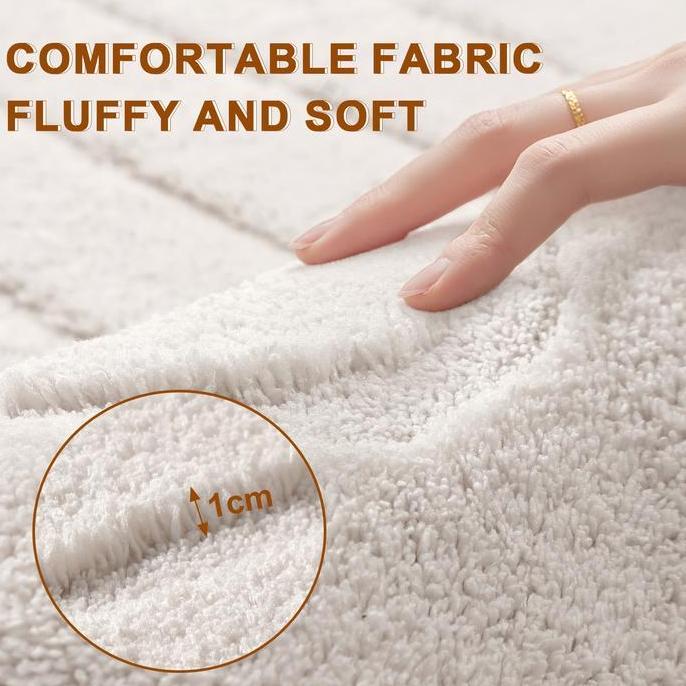 SANHOME Karpet Bulu Nyaman (Kaki Kosong Nyaman): Dasar Anti-Slip Berkualitas Gaya Minimalis Lembut S