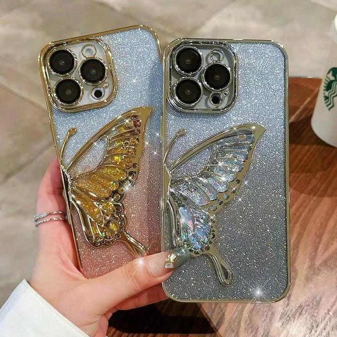 Casse- Case Compatible For 0Pp0 Luxury Glitter Butterfly A1K A11K A12 A15 A15S A16 A16S A17 A17K A18