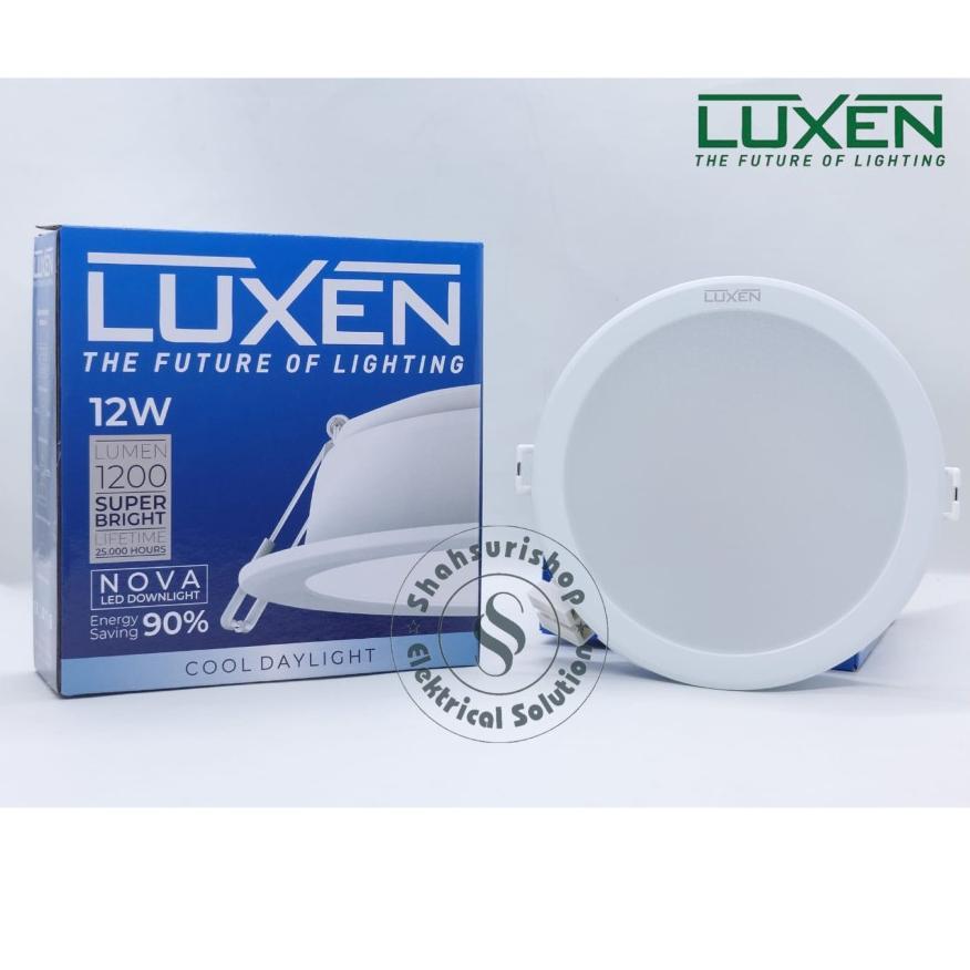 LUXEN NOVA 12 WATT DOWNLIGHT LED PANEL IB BULAT SUPERBRIGHT BERGARANSI