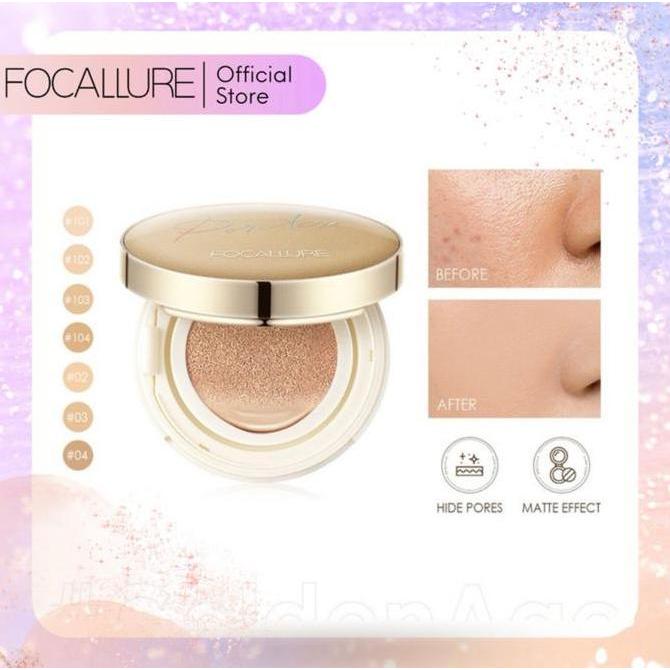NEW Focallure Poreless Matte Air Cushion Foundation FA198 BB Cushion Full