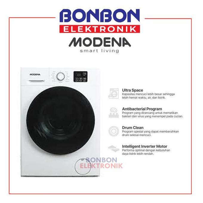 Modena Mesin Cuci Front Loading 10.5 kg WF 1030 VDWH / WF1030VDWH