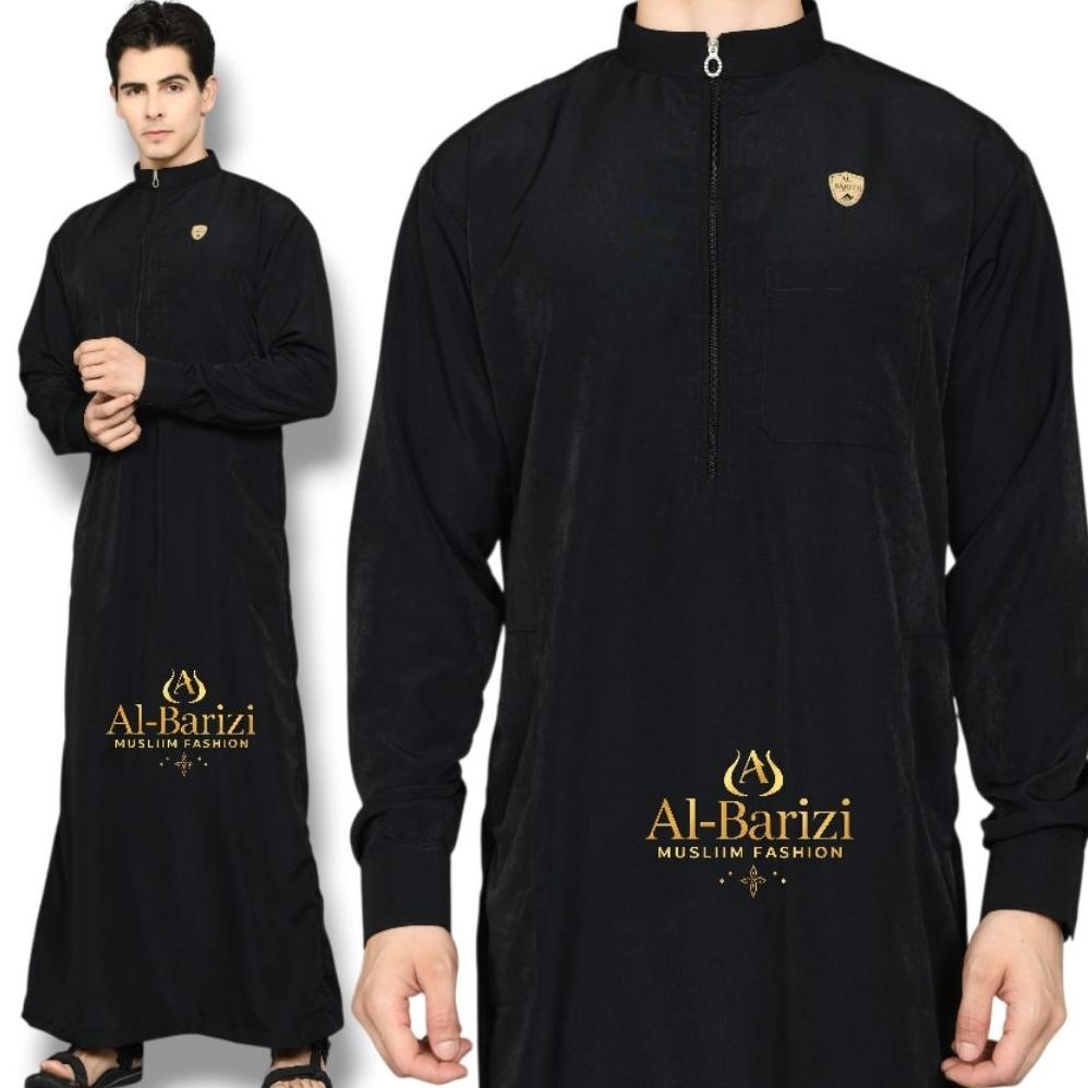 BEST SALE jubah pria polos slimfit [AMMIR] model Lengan manset bahan kain katun toyyobo premium