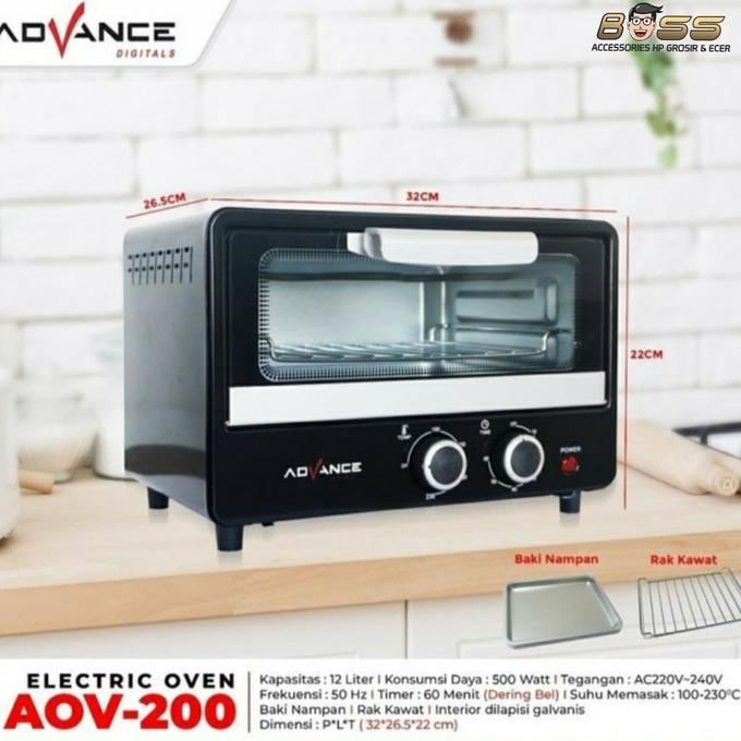Oven Listrik Advance 12 Liter Aov-200 Microwave Advance