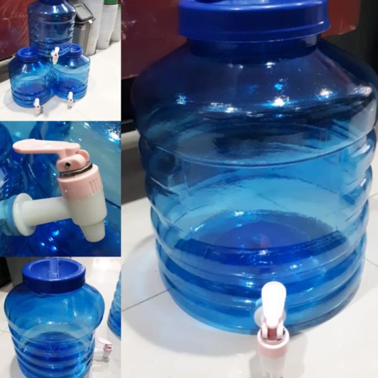 Galon Air Keran 12 L, Tempat Air Pengganti Galon Aqua, Galon Air Kecil, Galon Jualan Es