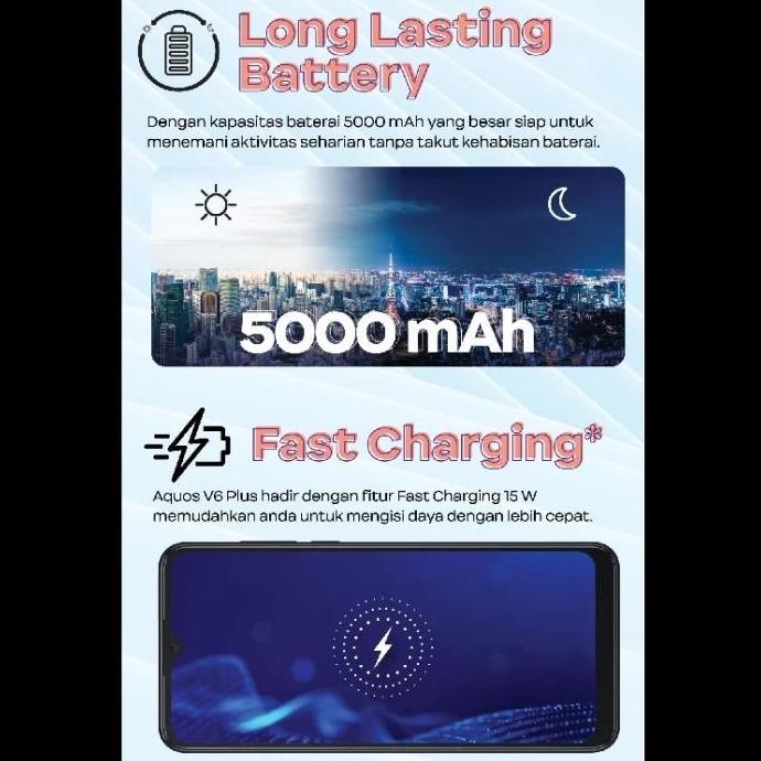 Sharp Aquos V6 Plus SH-C04 Android Smartphone 4/64 Aquos V6+ V6 + Octa Core (TERBAIK) (TERBARU) (TER