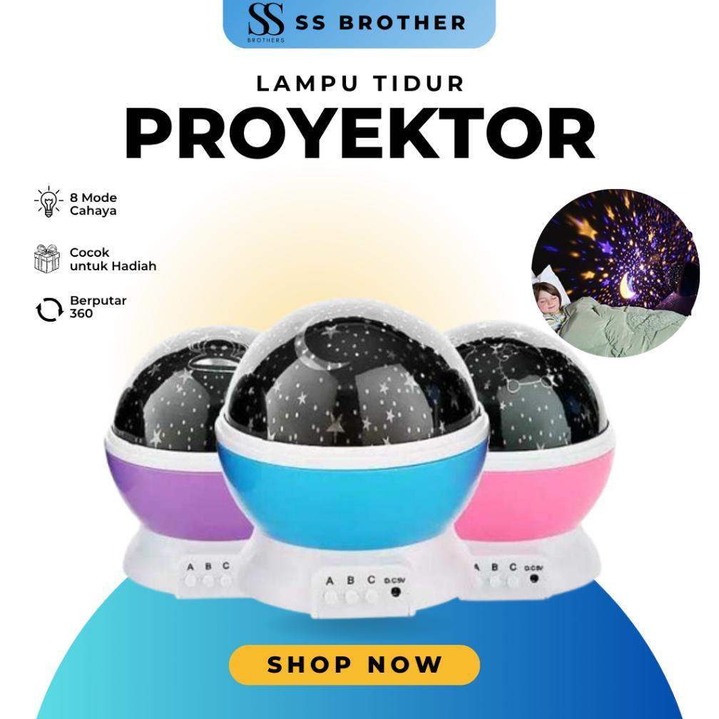 Lampu Tidur Proyektor Moon Star Master Light Bulan Bintang Sky Luar Angkasa Lampu Natal Dekorasi