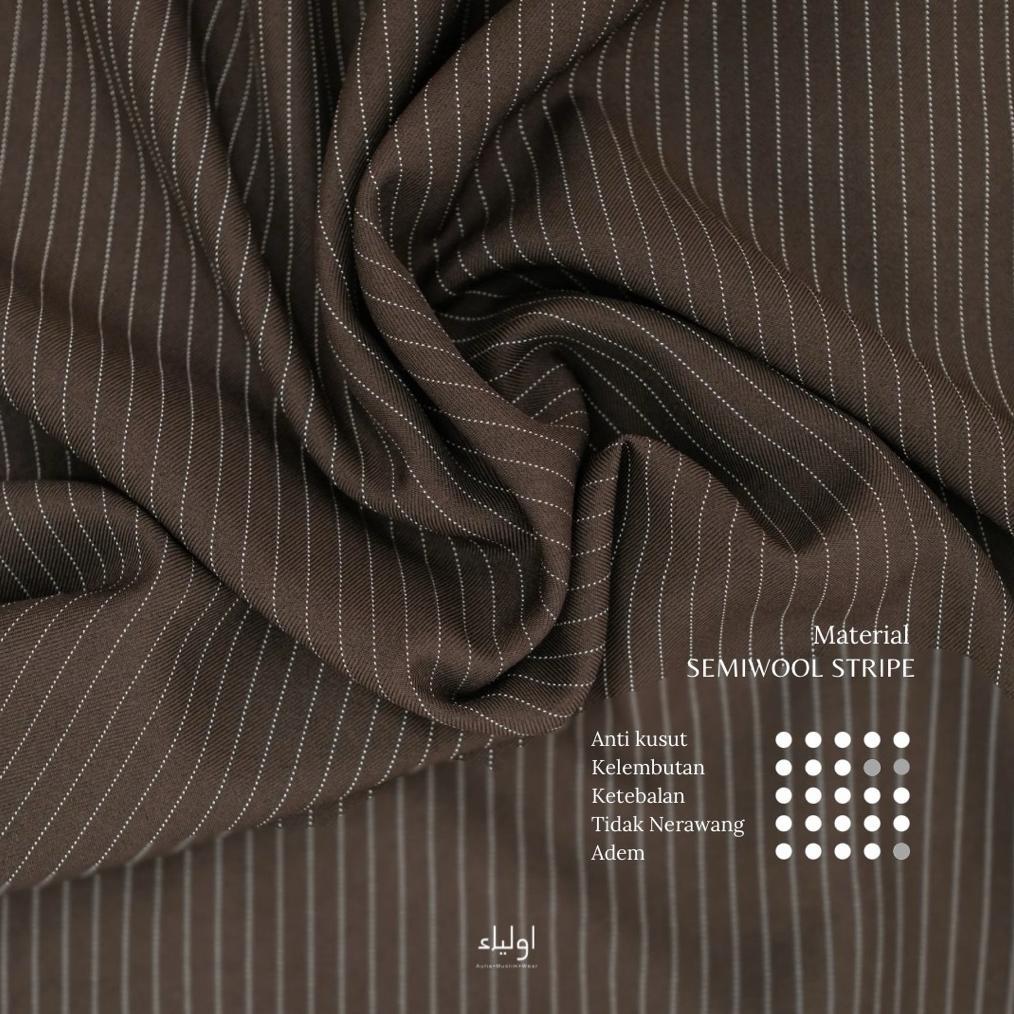 BESTPROMO Auliashop - SALUR ABAYA | Abaya Stripe Semiwool | Abaya Muslim Motif Salur Elegant