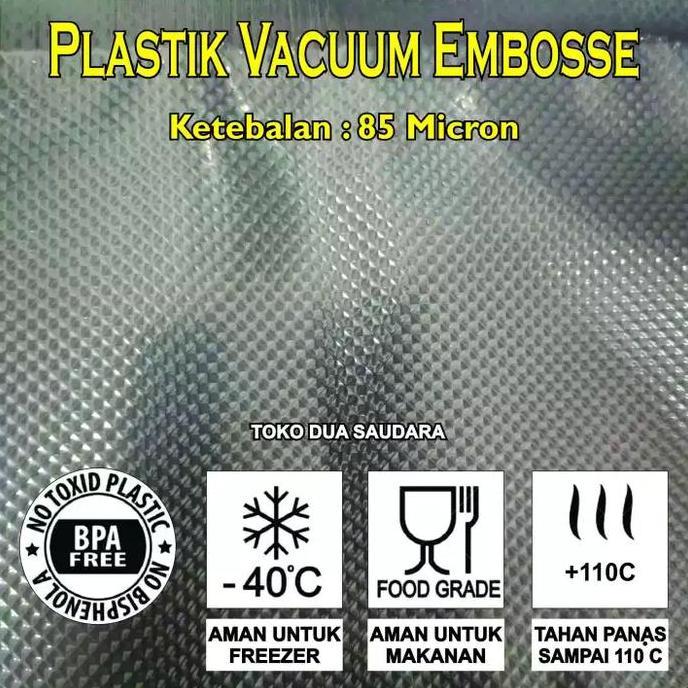PLASTIK VACUUM SEALER EMBOSED BPA FREE - FOOD GRADE - VACCUM