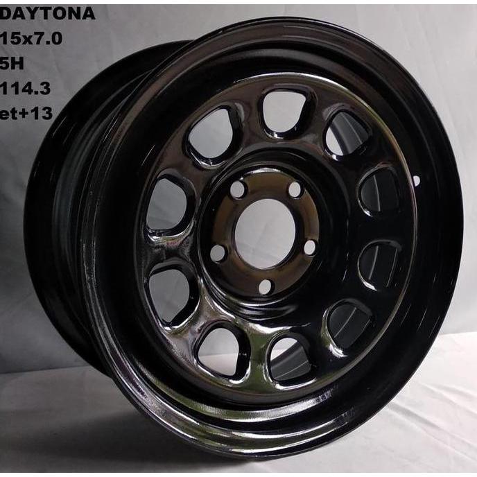 // 4PCS VELG MOBIL STEEL DAYTONA 15X7.0 5H 114.3 ET+13 RING 15 R15 LEBAR 7INCI MOBIL TERIOS RUSH TAR