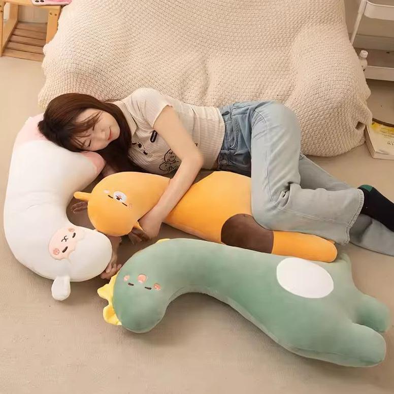 Bantal Guling Karakter Jumbo 55cm | Boneka Alpaca Dino Jerapah | Hadiah Anak