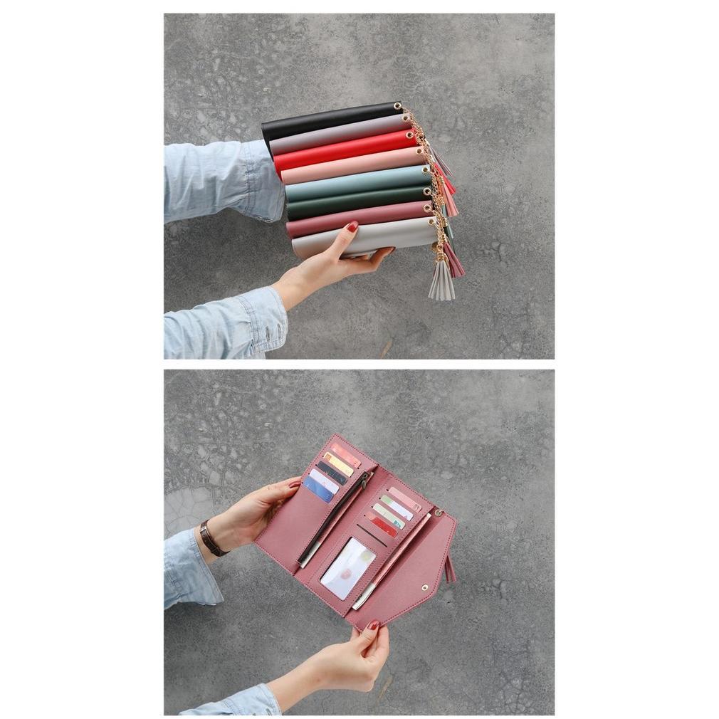 Value Pack Dompet Korea Lomenia Lipat Panjang Fashion Cewek Gantungan Hati Lod017