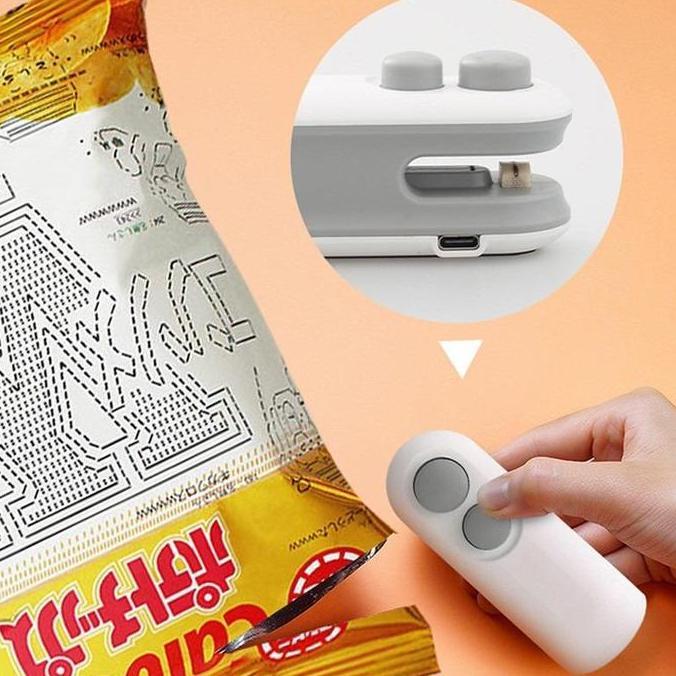 Mini Sealer Portable - Alat Pres Plastik & Snack Praktis USB Rechargeable