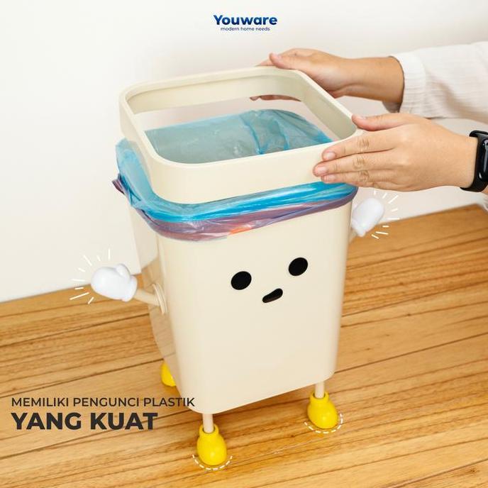 BEBAS ONGKIR - Youware - Walky Tempat Sampah Karakter Kapasitas Besar Trash Bin / Tempat Sampah Mini
