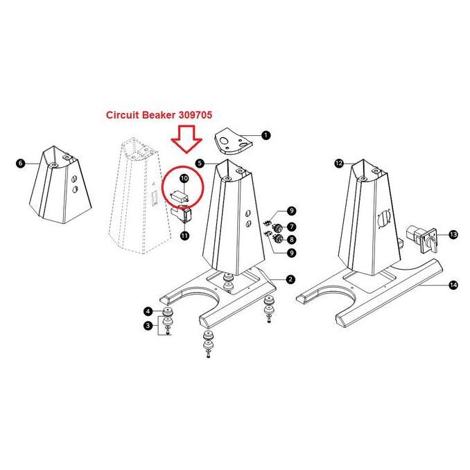 kyumkyung- Original Grinder Mahlkonig EK43 / EK43S / EKK43 / Guatemala Circuit Breaker 220 - 240 V D