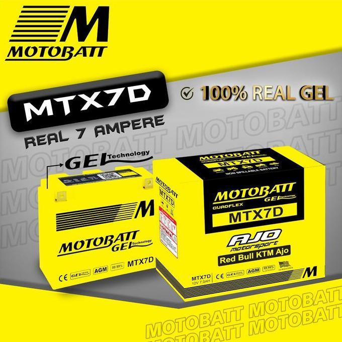 AKI HONDA TIGER / TIGER REVO  MOTOBATT MTX7D - 12V7AH ORIGINAL BARU