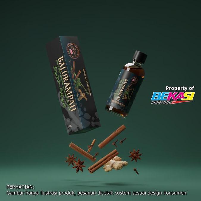 4.5x4.5x15 cm Box Packaging UMKM Kemasan Botol Minyak Balur Gosok Herbal 100 ML