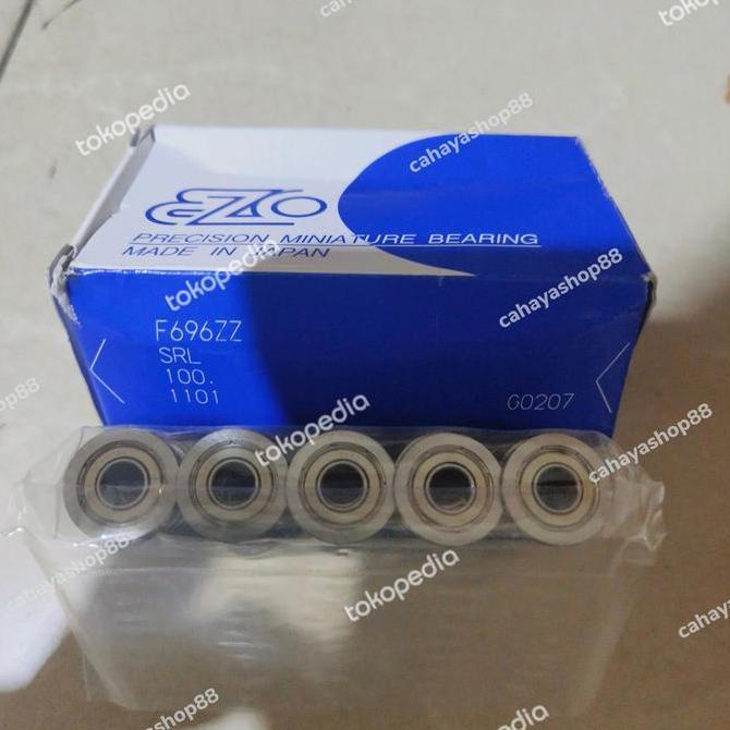 Bearing F696 Zz / F 696 Zz Flange ( Tutup Besi ) Merk Ezo Jepang
