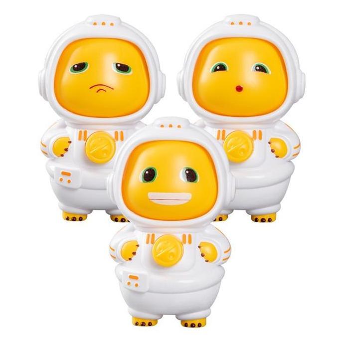 Vixplorn Mainan Wajah Lucu Yang Berubah/ Mainan Dino Kuning Bisa Berubah Wajah/Mainan Dino Kuning Bi