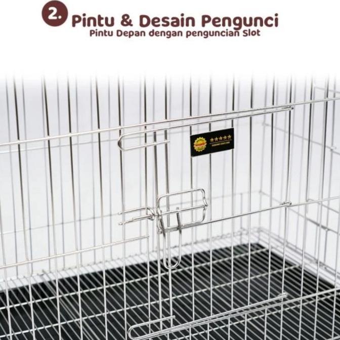 Pat- New- Kandang Octagon Terbuka Stainless Steel Anti Karat & Kokoh - Pet Cage Octagon Stainless