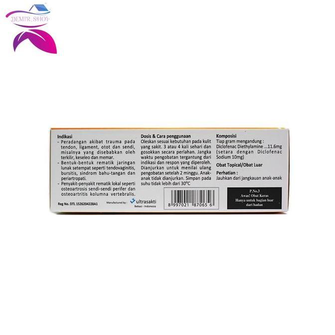 Mento- Hotin Dcl Emulsi Gel Diclofenac 60 Gr / Keseleo / Nyeri Otot