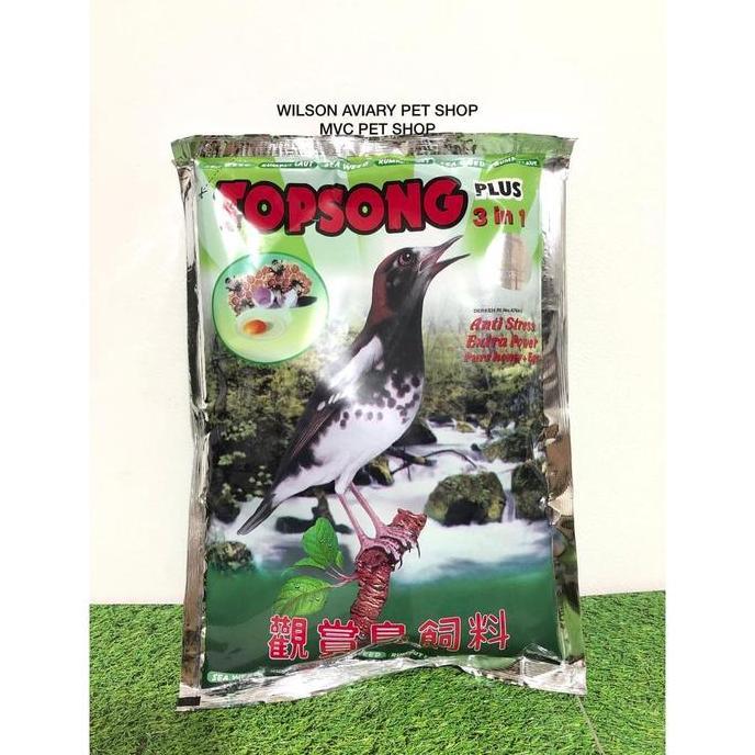 Pakan Burung Topsong Topsong Voer Rumput Laut Hijau Murai Kacer Anis