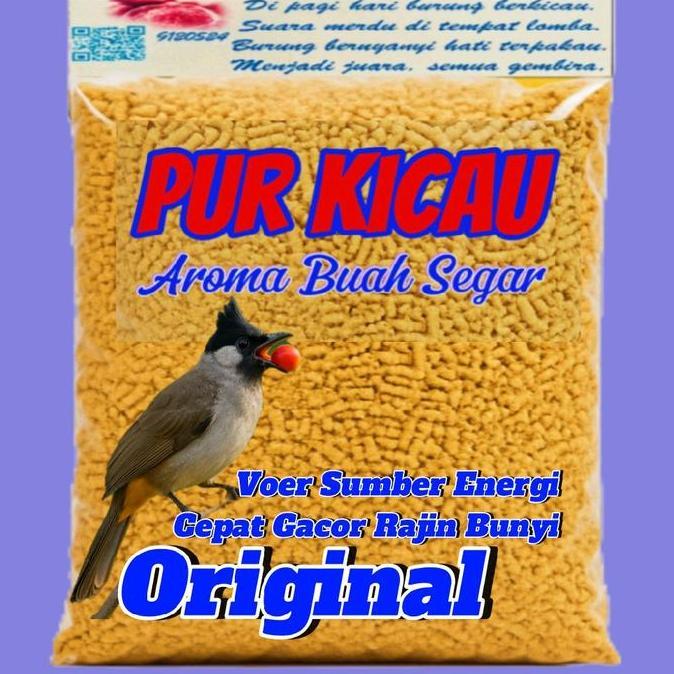 Voer Kutilang. Pur Kicau Kutilang. Makanan Burung Kutilang Aroma Buah Segar.