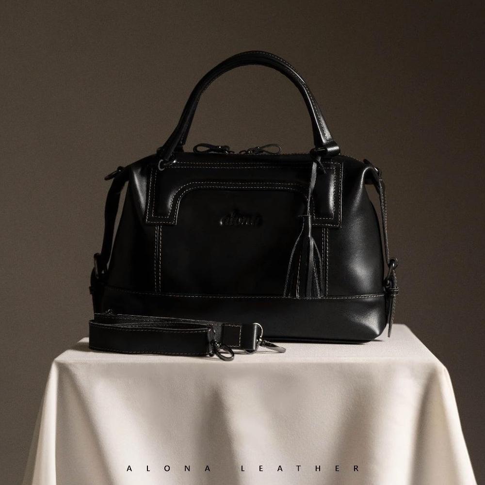 Alona Leather Freya Shoulder Bag - Tas Selempang Bahu Wanita Kulit Sapi Asli Free Dompet Stnk