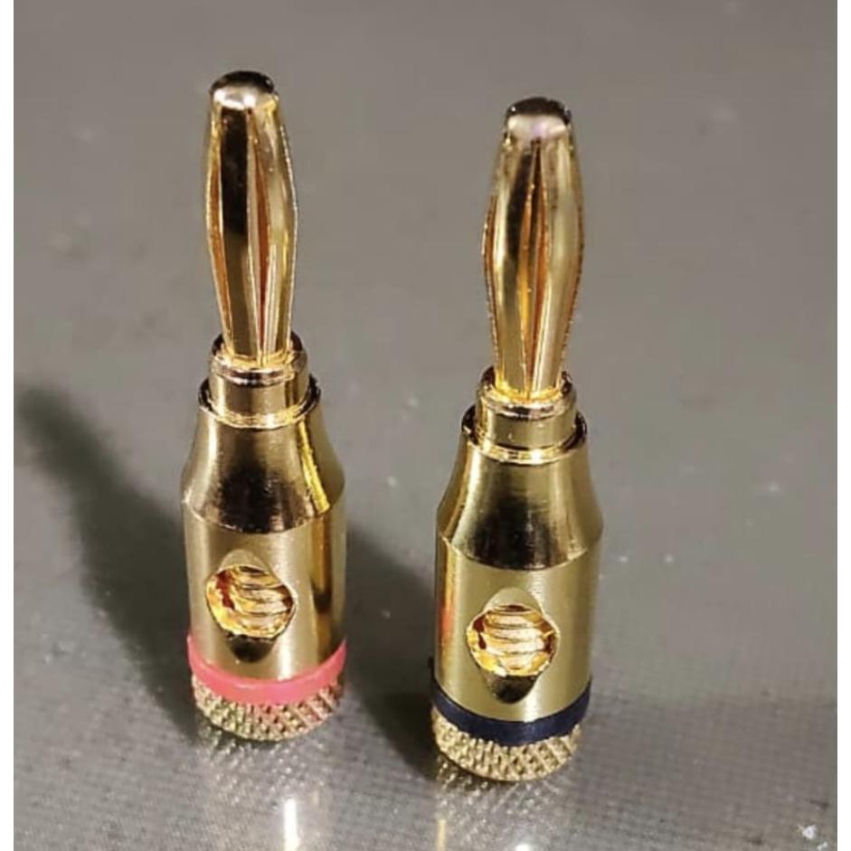 Jack Banana Gold Speaker Amplifier Besi Emas Cbd1044  / Jack Banana Gold Set Male Terminal Plug Conn